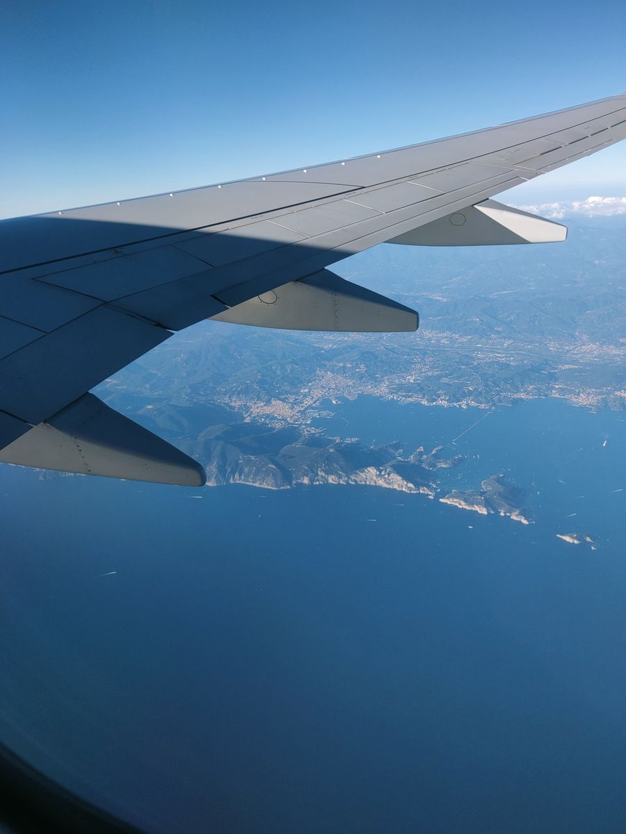 aircraft wing in close up shot