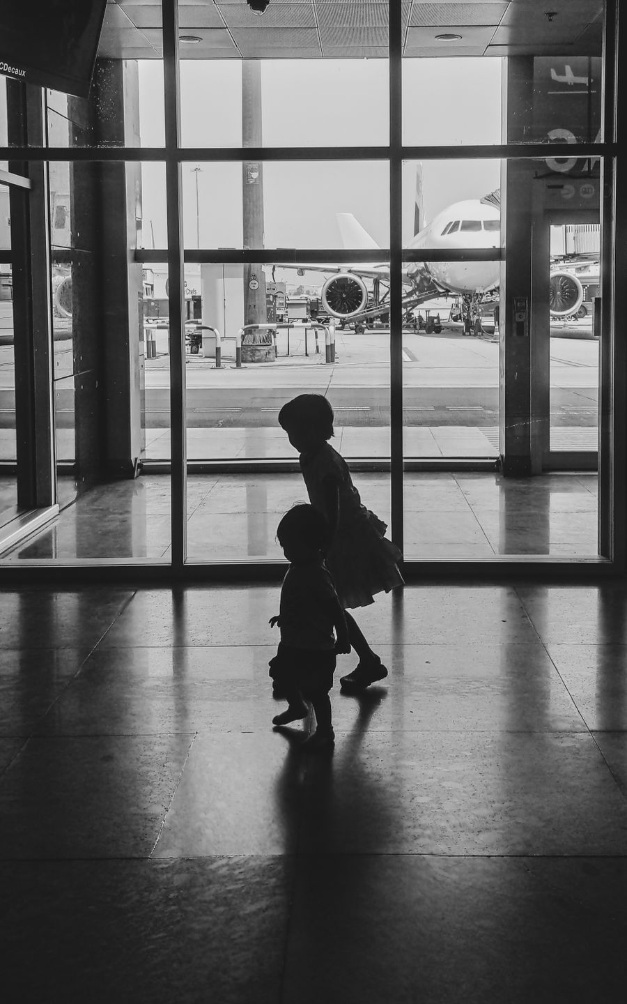 children silhouette in airport terminal — Developers · Morocco: The long layover: streaming, working and messaging, all covered.