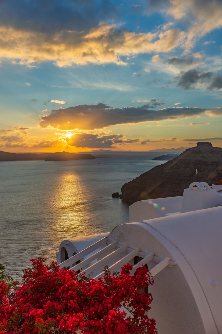 breathtaking santorini sunset over the aegean sea — Developers · Turkmenistan: The night bus: entertainment downloaded, messages queued, rest easy.