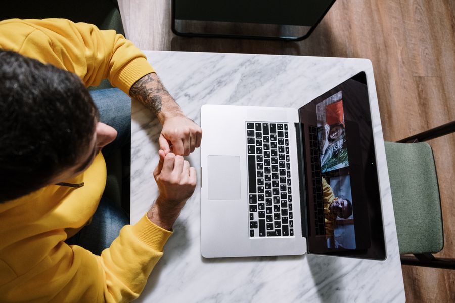 man and woman video call on laptop — Developers · Bangladesh: Street level: navigation, rideshares and reviews, all instant.