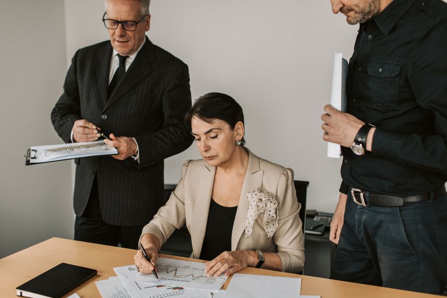 business partners having a meeting at the office