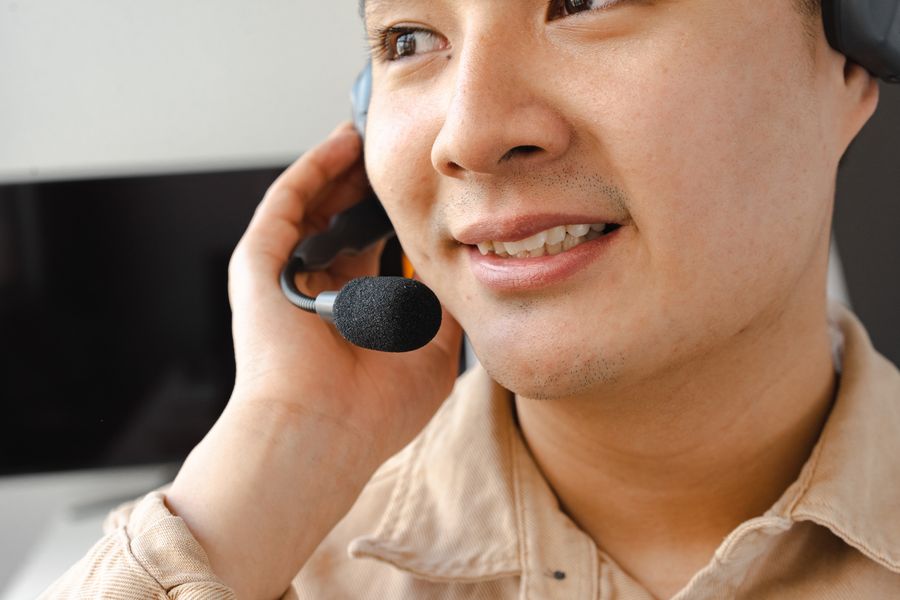 close up photo of an operator working