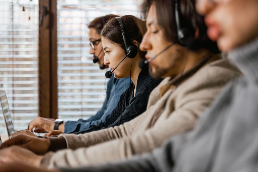 people working in a call center — Developers · Poland: Real journeys, real connectivity — this is what the product is for.