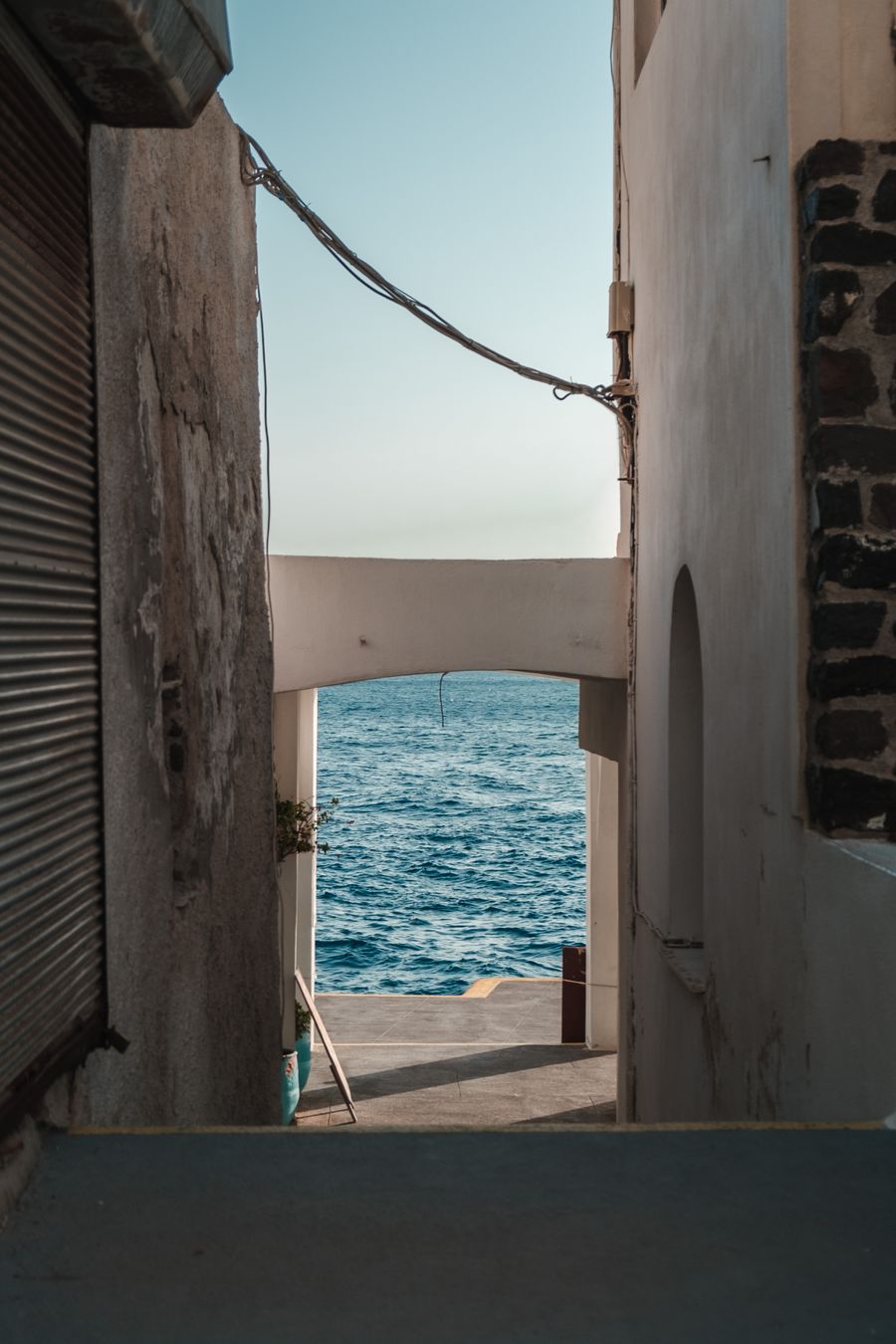 an empty alley near the ocean — Developers · Cambodia: Trailheads and lookouts: offline maps downloaded, just in case.